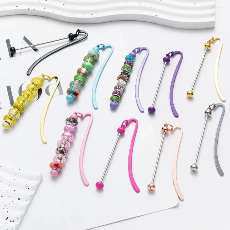 Creative Metal Bookmark Tower Reading Assistant Page Book Mark Crystal Beads Paper Clip Children's Gift Stationery Student