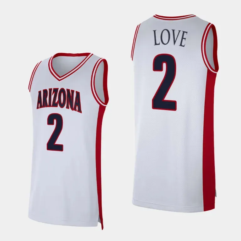 2 Caleb Love Arizona Wildcats NCAA College Basketball Jersey XS