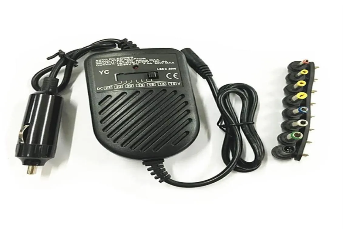 Universal DC 80W CAR Auto Charger Power Supply Adapter Set för bärbar datorn anteckningsbok med 8 löstagbara plugsa23a174073076