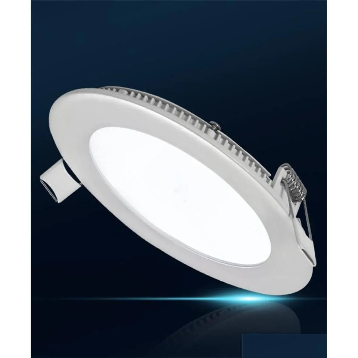 Downlights Tra Thin Dimmable LED Painel Downlight 6W Rodada Teto Recesso Luz Ac110220V Light3023307 Drop Delivery Lights Iluminação Dhfke