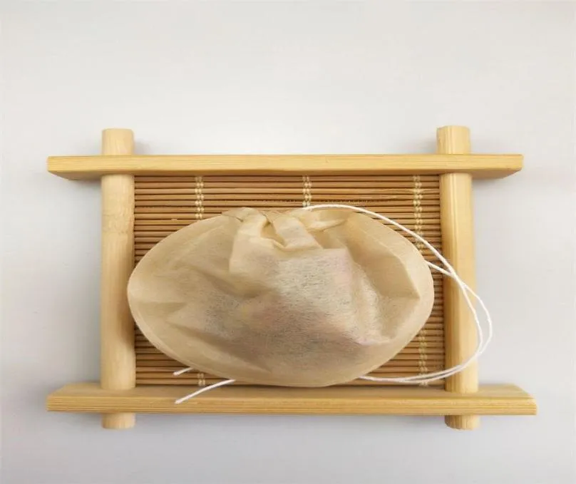 100 PcsLot Round Tea Bags Empty Tea Filter Bag With String Paper Teabags For Loose Tea Disposable 12 V26945427