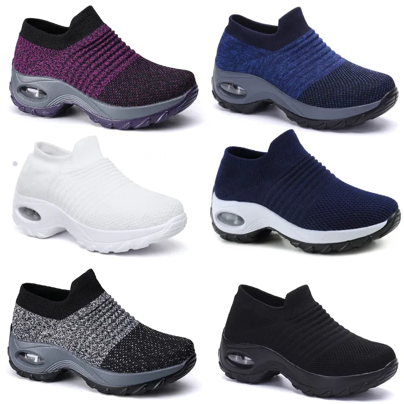 Grande taille hommes chaussures pour femmes coussin volant tissé chaussures de sport chaussures à capuche chaussures à bascule à la mode GAI chaussures décontractées chaussettes chaussures 35-43 36 tendances