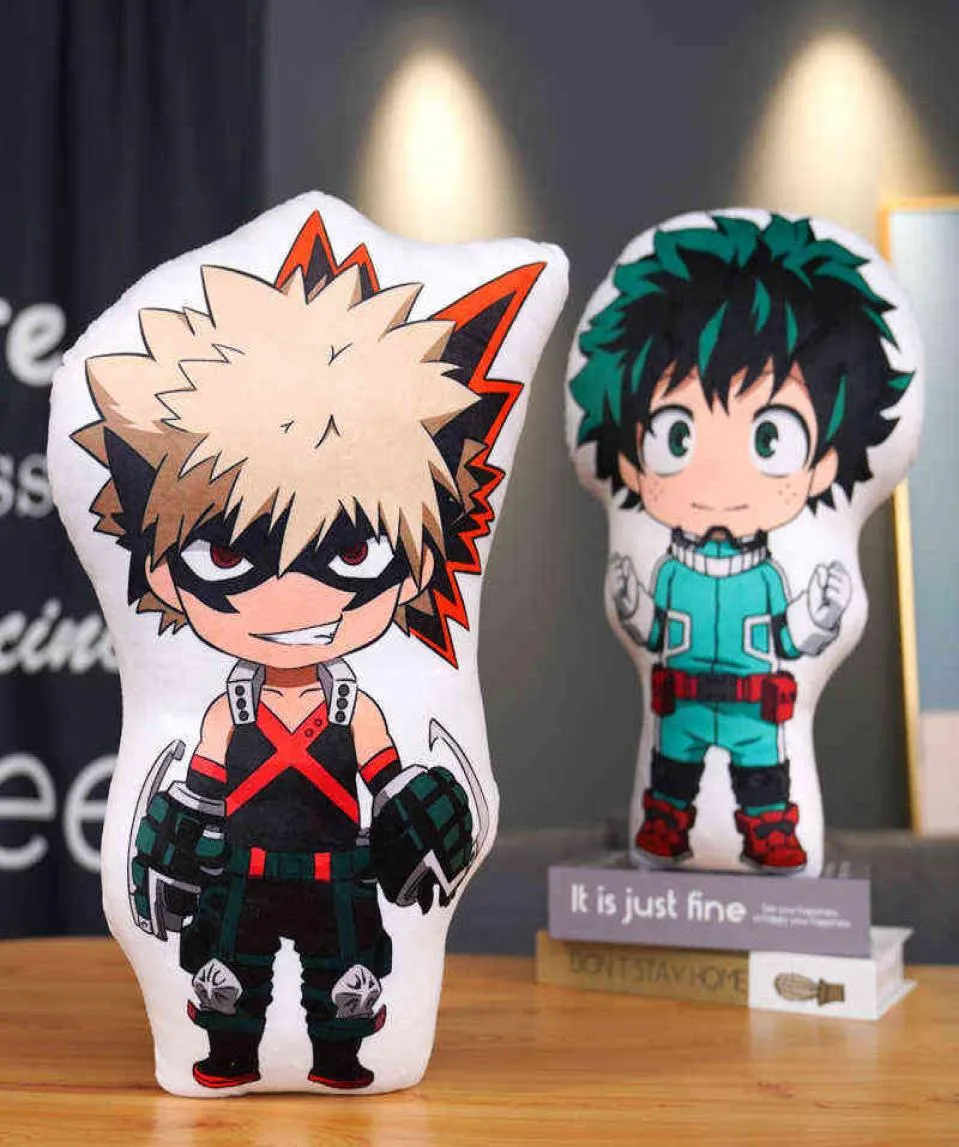 45 cm My Hero Academia Oreiller en peluche Belle bande dessinée Anime Midoriya Izuku Bakugou Katsuki Todoroki So Farci Doux Enfants Jouet Y25500968