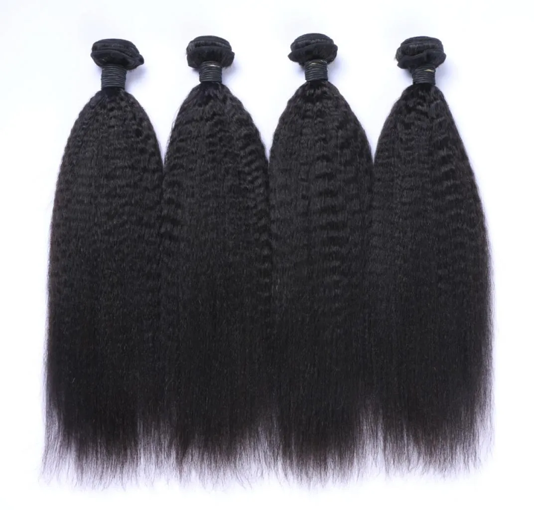 8a peruansk jungfruhår 100 Human Hair Afro Kinky Straight Curl Hair Weave Weft Bundles Extension Remy Quality6085830