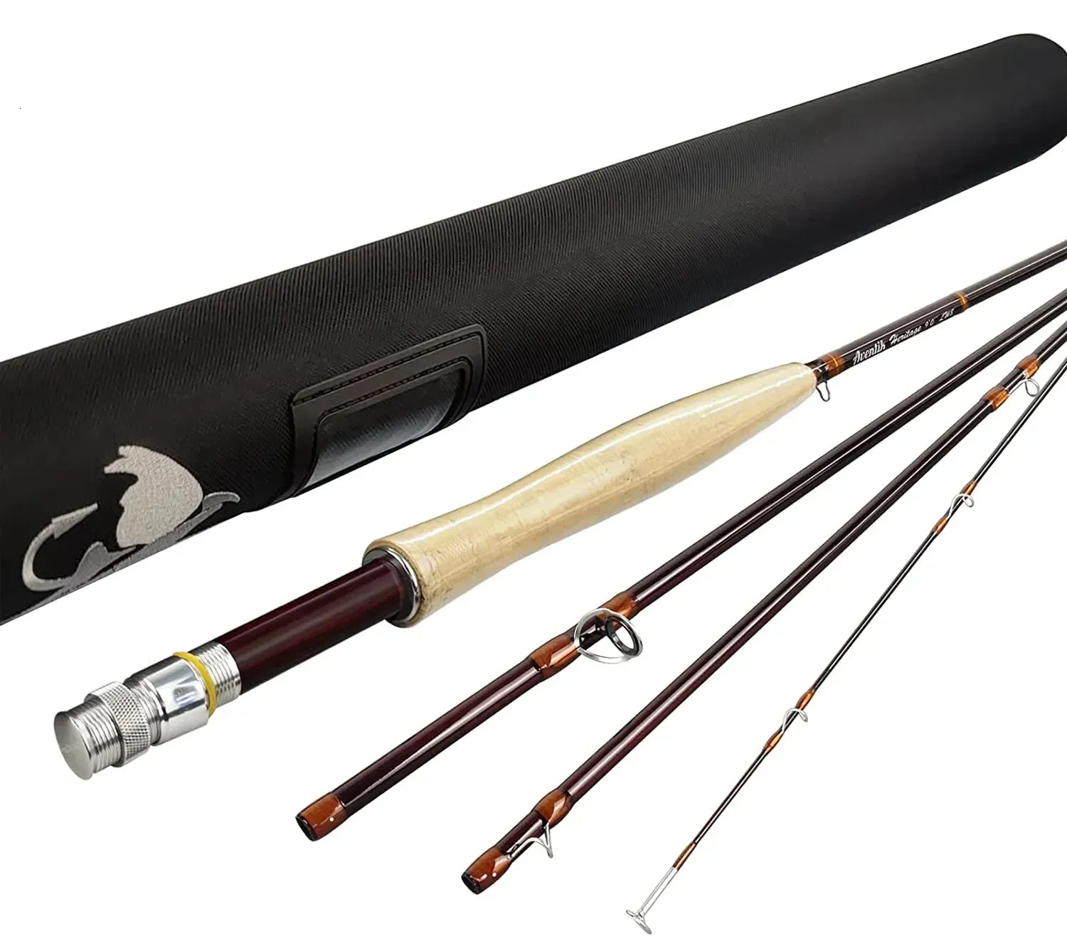 Avemtik 9FT IM8 4/5/6/7/8wt Series Fly Fishing Rod Carbon Blank Classic Forgiving Medium Fast Action With Burgundy Finish 240227