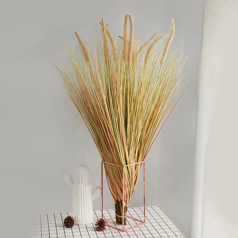 Decorative Flowers 1 PCS 98 Cm High Quality Artificial Plastic Reed Plant Green Grass Wedding Party Home Decor F701