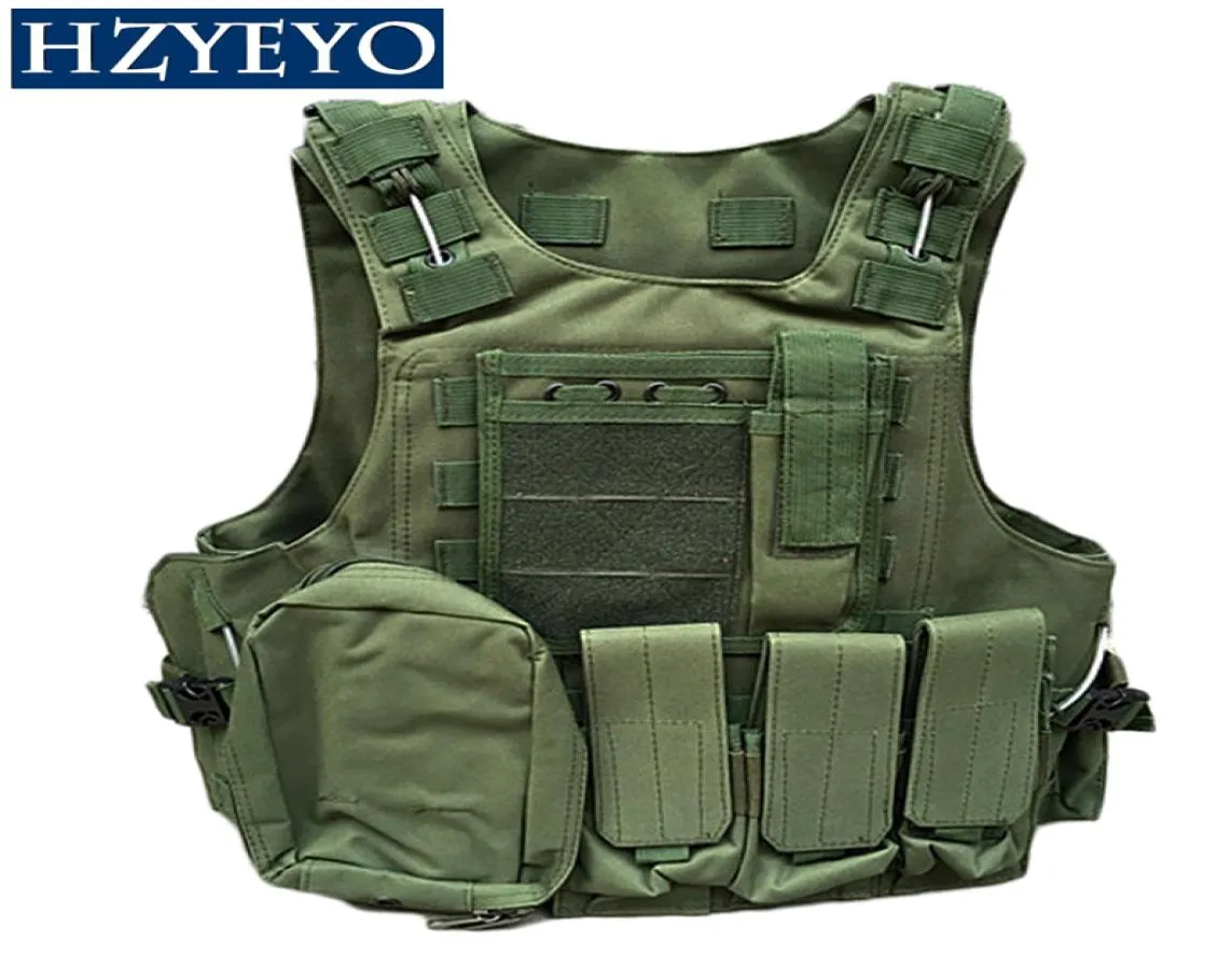 HZYEYO Camouflage Hunting Coat CS Hunting Military Tactical Vest Wargame Body Molle Armor Outdoor Equipment 5 Colors8104398