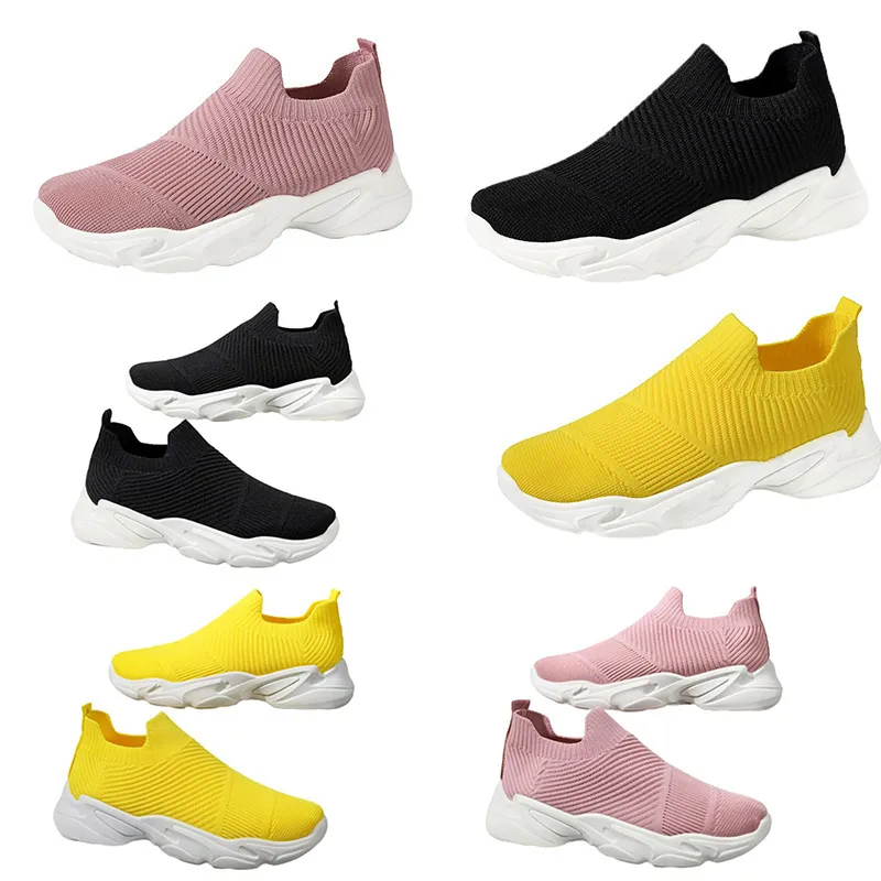 Printemps et automne nouvelles chaussures pour femmes transfrontalières chaussures décontractées chaussures d'étudiant respirantes pour enfants chaussures de sport polyvalentes coréennes noir jaune rose 38