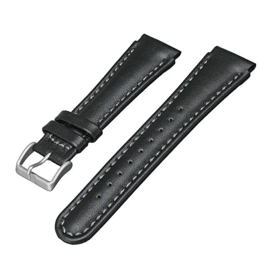 Bracciale in pelle da 22 mm Braccialetti per cinturini per orologi Cinturino di ricambio unisex con fibbia Moda casual ergonomico per Suunto X-lander H091291Y