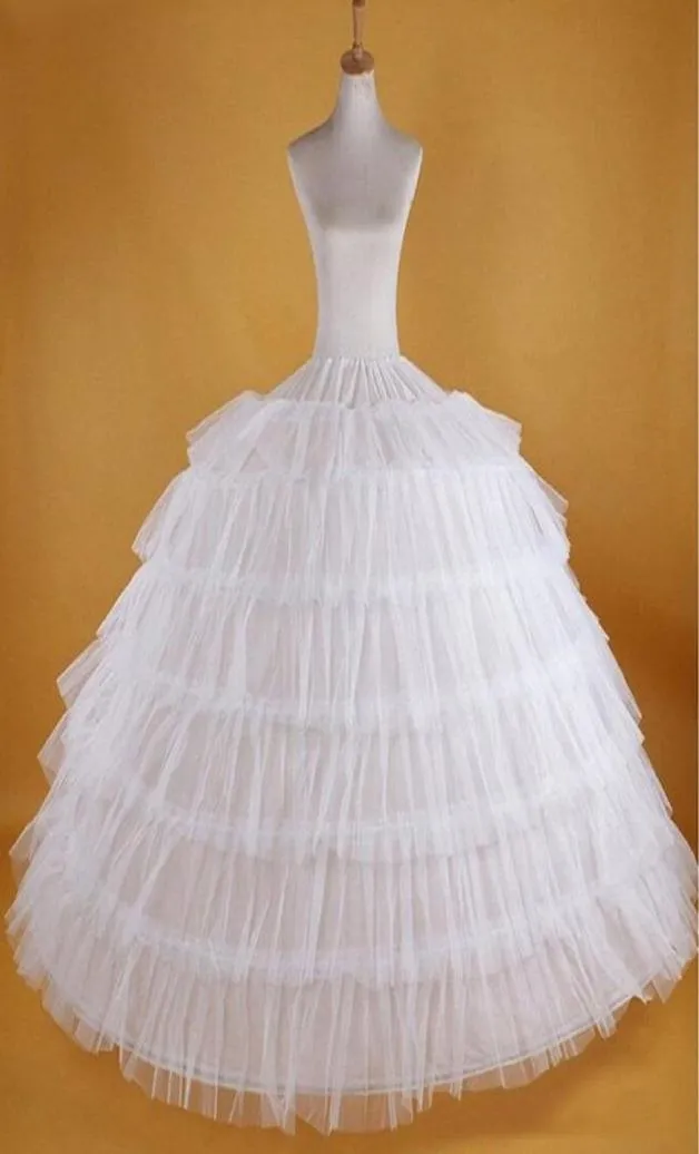 2019 White Petticoats Super Puffy Ball Stul Slip Underskirt na dorosłą sukienkę ślubną Nowy duże 7 obręczy Długie Accessor 6018361
