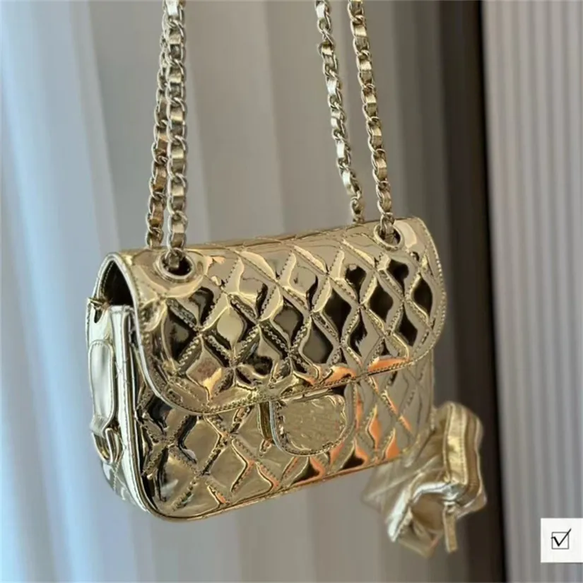 Womens Designer shoulder Bag crossbody bag mirror paint gold flap Genuine Leather Diamond Lattice Quilting Calfskin bags Handbags Designer Wallet