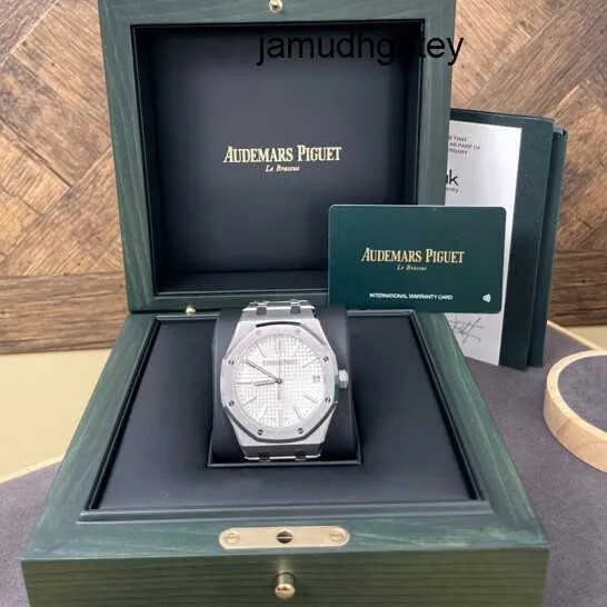 Montre hareketi saatler AP Watch Royal Oak Serisi 15510st Hassas Çelik Beyaz Plaka Erkek Moda Eğlence İş Sporları Saat Dünya Lüks İzleme Listesi