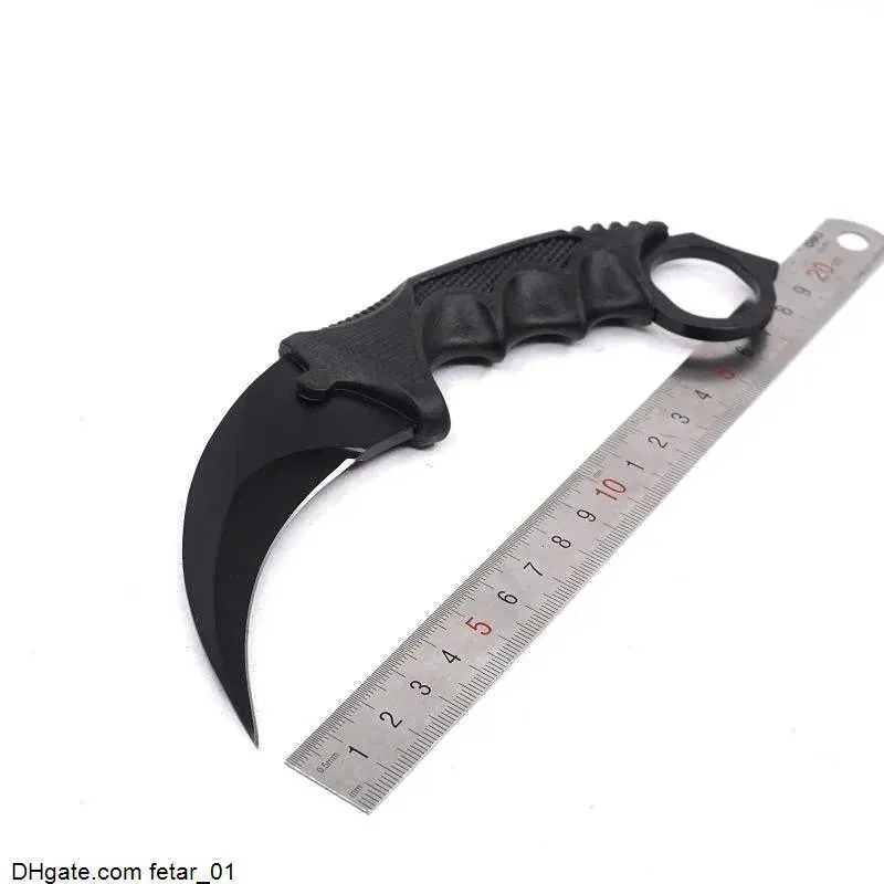 Counter-Strike Claw Karambit Knife CS GO Stainless Steel Traning Survival Pocket Knife Camping Tools Fixed Blade Knives