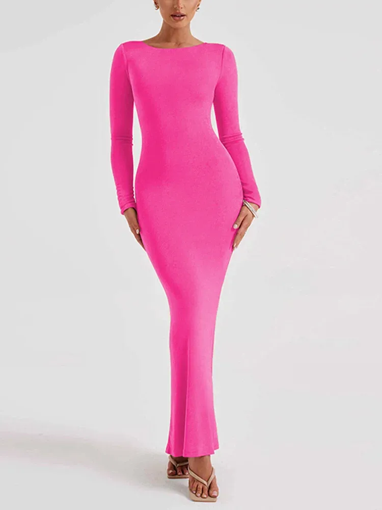 Casual Dresses Backless Long Sleeve Fitted Dress... From Join3, $31.7 In  Bulk | DHgate.Com