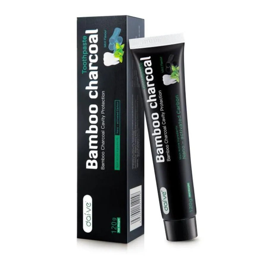 120g Nature bambou charbon actif dentifrice blanchiment des dents Clareador dents dentaires soins bucco-dentaires noir dentifrice hygiène buccale1557972