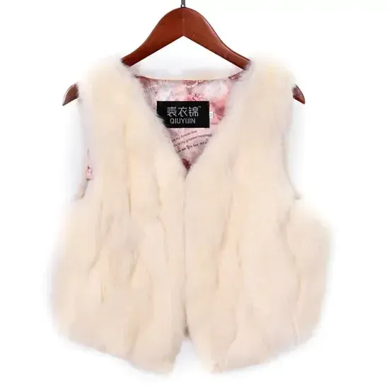 Bont 2023 Winter Nieuwe Faux Fur Vrouwen Vest Jas Slim Fit Vcollar Warm Houden Vest Dikker Mouwloze Jas T220