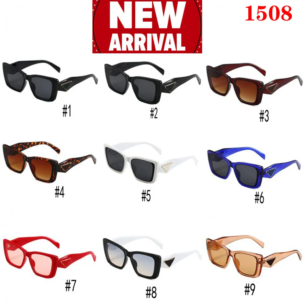 Lunettes de soleil de styliste unisexes, lunettes de soleil de mode pour femmes et hommes, lunettes de luxe, diverses signatures triangulaires en option, gafas para el sol de mujer Mix 8 styles