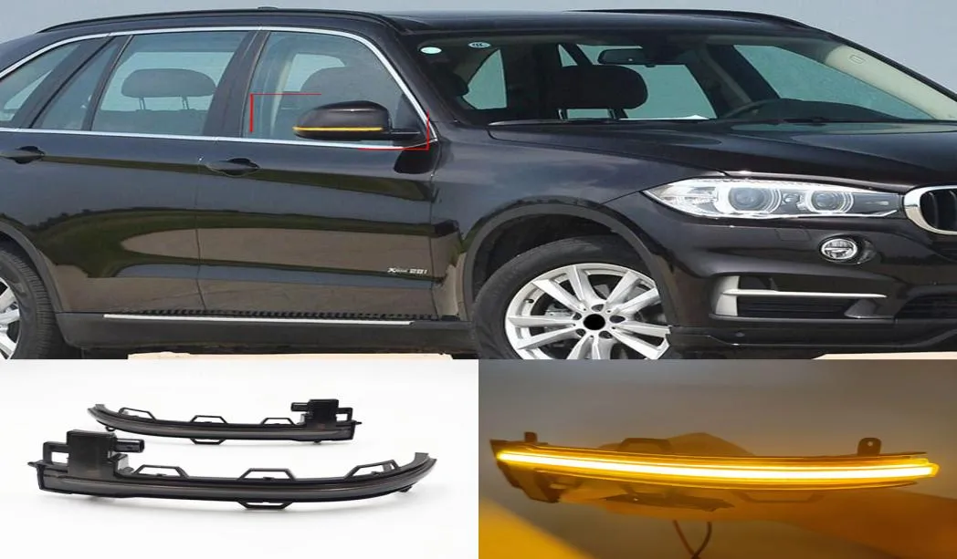 2pcs Dinamik Göz kırpma Sinyali BMW X3 X4 X5 X6 F25 LCI F26 F15 F16 2013 2014 2015 2015 2017 2018 Dikiz Aynası6188322