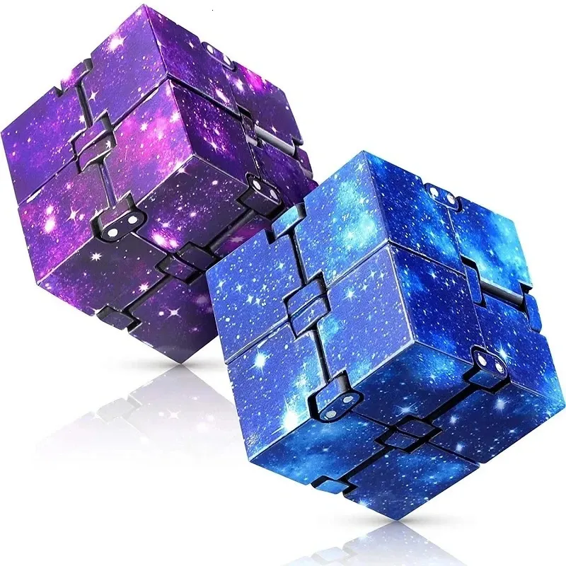 Infinity Cube Flip Adhd Toys Anxiety Toy Fingertips for Game Puzzle Antistress Magic Finger Fidget Autism Hand Gifts Children