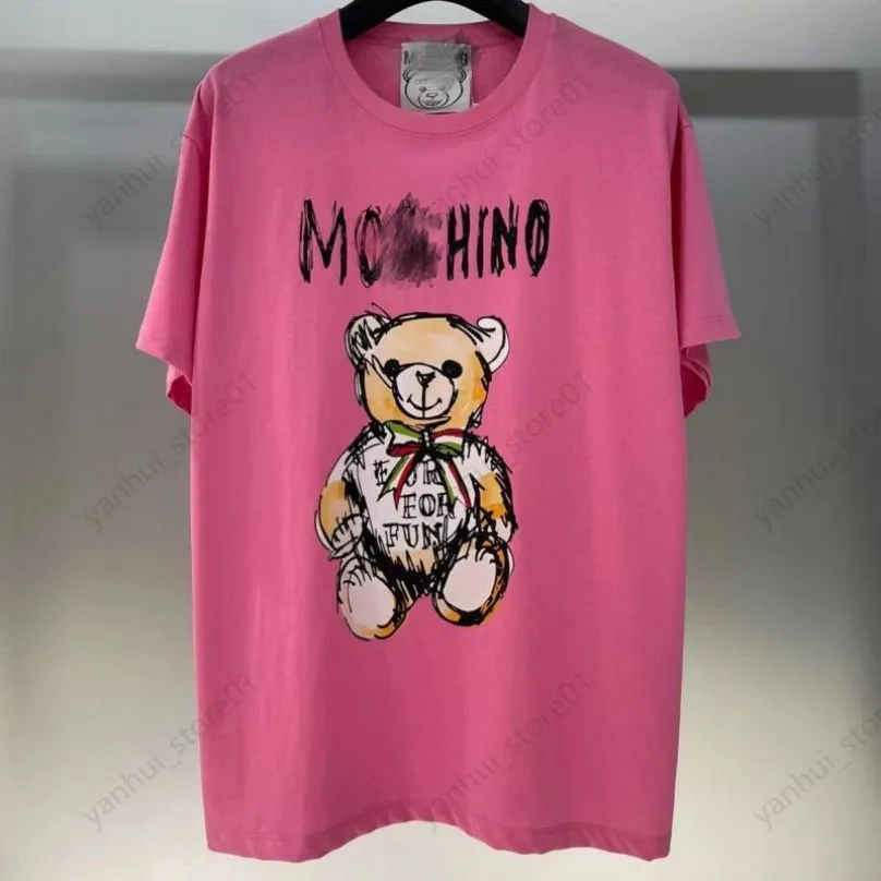Womens Mens Designers T Shirts Sunmmer Tshirts Fashion Letter Printing Short Sleeve Lady Tees Luxurys Casual Clothes Tops T-shirts Clothing Moschino yh19