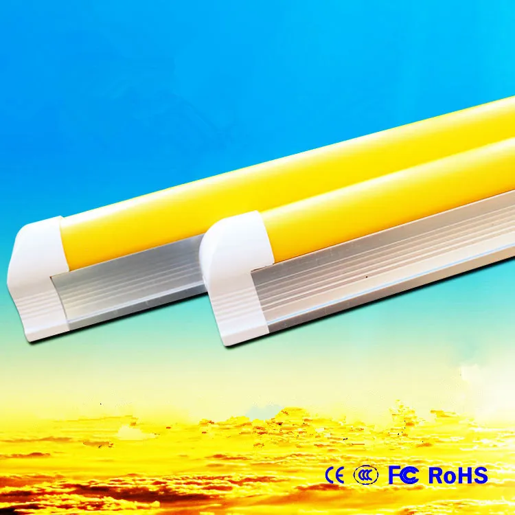 Anti-UV-T8-LED-Röhrchen gelbe Safe Leuchten 30 cm 1ft 6W AC85-265V Integrierte Blubs 300 mm 27000k Lampen Keine ultravioletten Schutzbeleuchtung Leuchtdirekten aus China