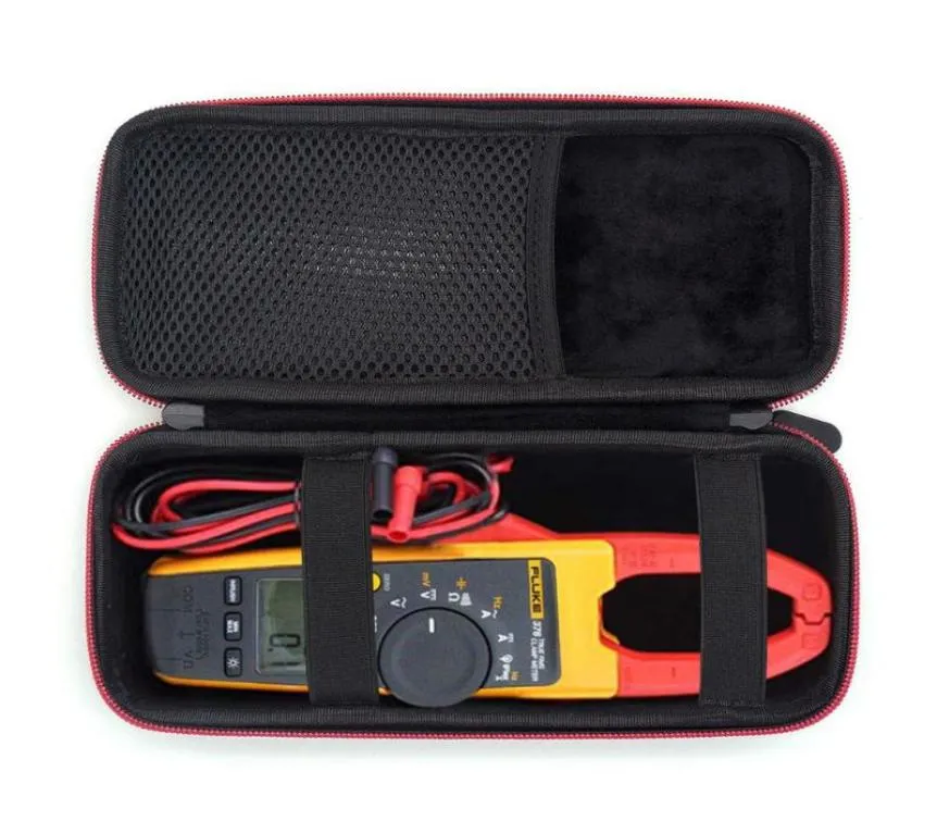 Mobiltelefonpåsar est eva hårdväska för fluke 323324325 Truerms Clamp Meter Multimeter ACDC TRMS Mesh Pocket Accessories4359622