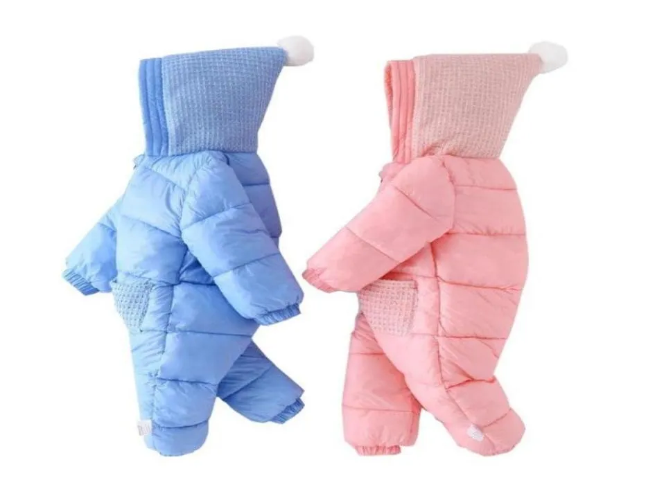 Tulumlar Koreli Versiyon Bebek Ruspers Kış Paltolar Erkek Kızlar Moda Kapşonlu Tulum Kaldıracağı Sıcak Snowsuit Çocuk Kıyafetleri Tırmanma 8055714