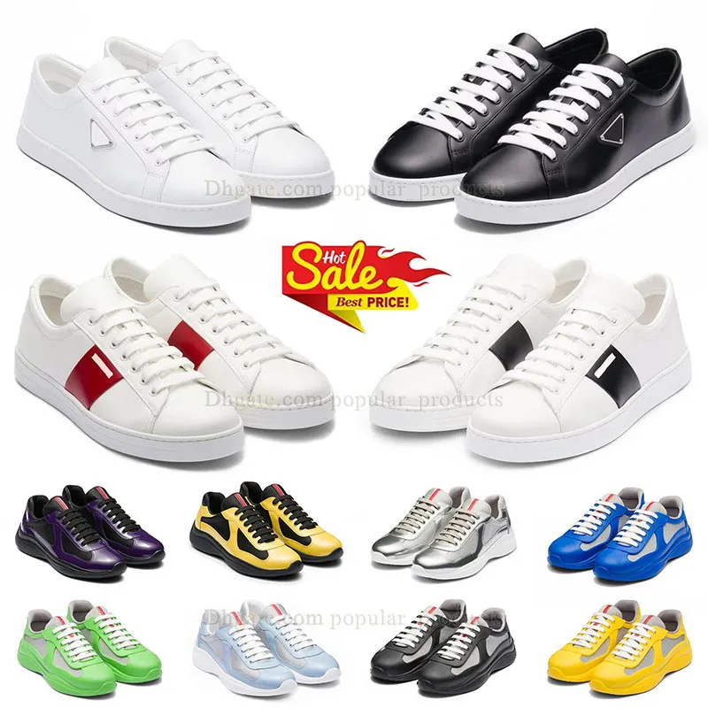 Designer Americas Cup Chaussures Baskets Haut Bas Noir Et Blanc Rouge Bas Jaune En Cuir Verni Baskets Plates Hommes Femmes Mesh Nylon Casual Tennis En Plein Air DHgate