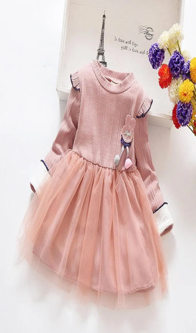 Bebek kızlar elbise bahar 2019 çocuk sonbahar moda düğün partisi vestidos bebe pamuk uzun kollu prenses elbiseler çocuklar sonbahar c5676919