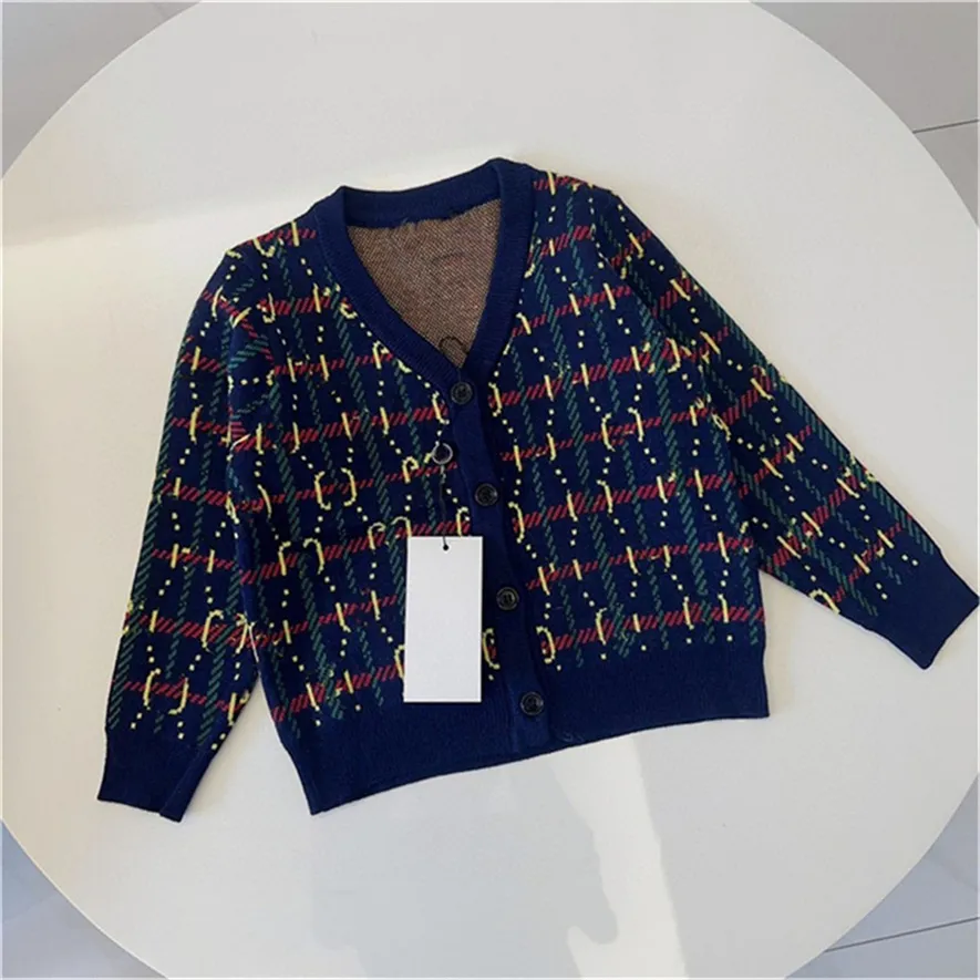 Barns designertröja märke neutral högkvalitativ tröja baby jumper höst och vinter barn varm hög kvalitet 90-150 cm A10