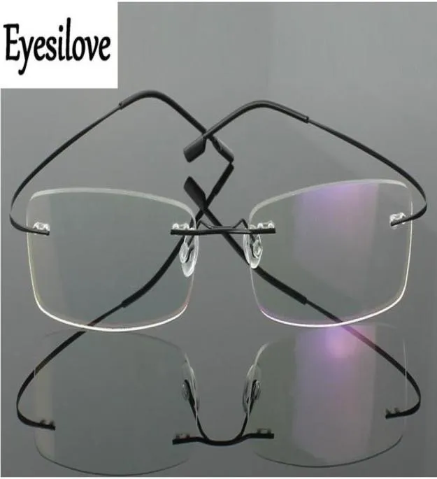 Retail 1pcs Nonscrew Menwomen Titanium Rimless Optical Frame Memory Titanium Recept Glass Ramar 8309769290