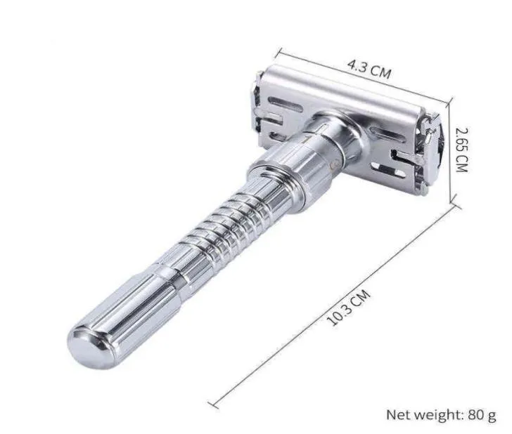 Nxy rasoirs lames réglable Double bord rasage sécurité rasoir rasoir en alliage de Zinc avec étui 2203117155188