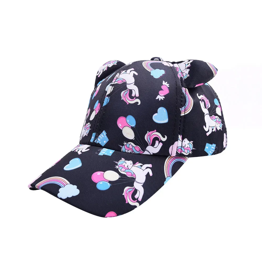 Unicorn kid's baseball cap Cat ear Sun shade hat Children Duck tongue cap