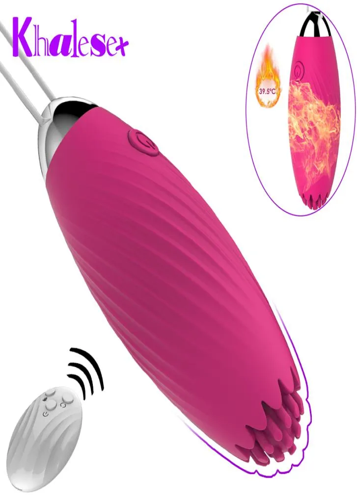 Khalesex Ei-vibrator Draadloze afstandsbediening Krachtige 7 modus USB Oplaadbare Trillingen Strakke Oefening vagina Seksspeeltje voor Vrouwen Y1912164145752