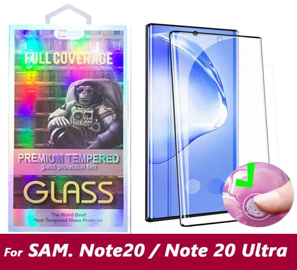 5D gebogener, hüllenfreundlicher Handy-Displayschutz aus gehärtetem Glas für Samsung Galaxy Note20 Note 20 S20 Ultra S10 Note10 S9 S8 Plus Nr. 1227172