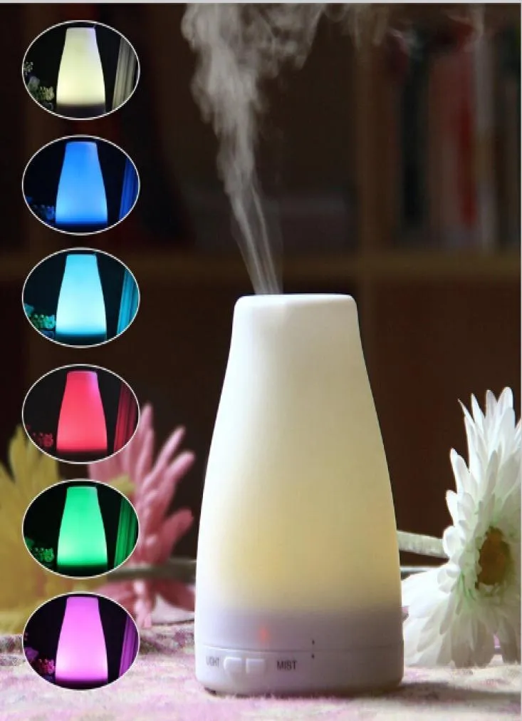 100 ml olieverspreider Aroma Cool Mist-luchtbevochtiger met instelbare mistmodus Waterloze automatische uitschakeling en 7 kleuren LED-verlichting Changin8914277