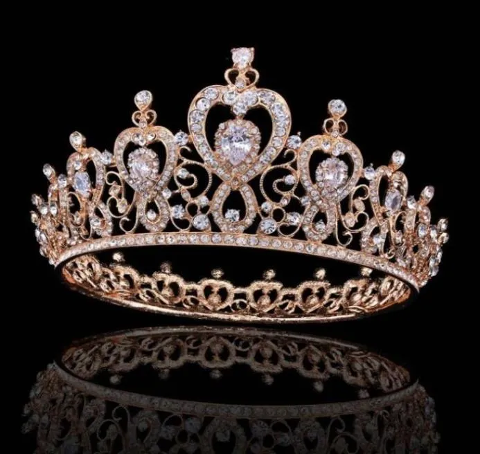 Spettacolo di lusso Quinceanera Corone nuziali per le donne Strass Perline Gioielli per capelli Copricapo da sposa Diademi Abiti da festa 5404680