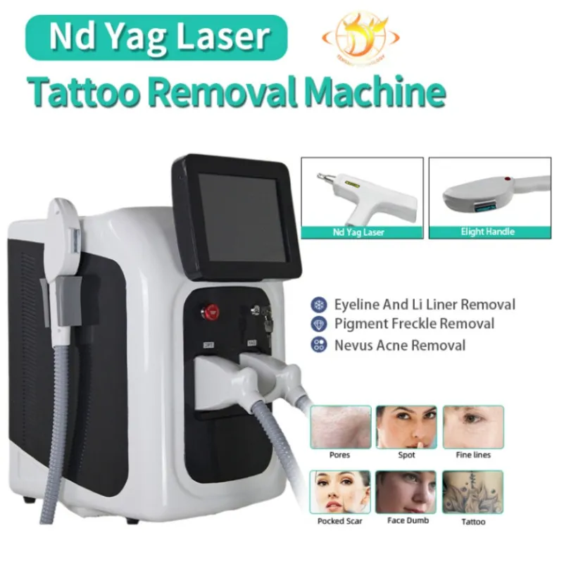 Machine multifonction Ipl Elight pour épilation au Laser Nd Yag, à commutation Q, pour l'épilation, les tatouages, le rajeunissement de la peau, 527