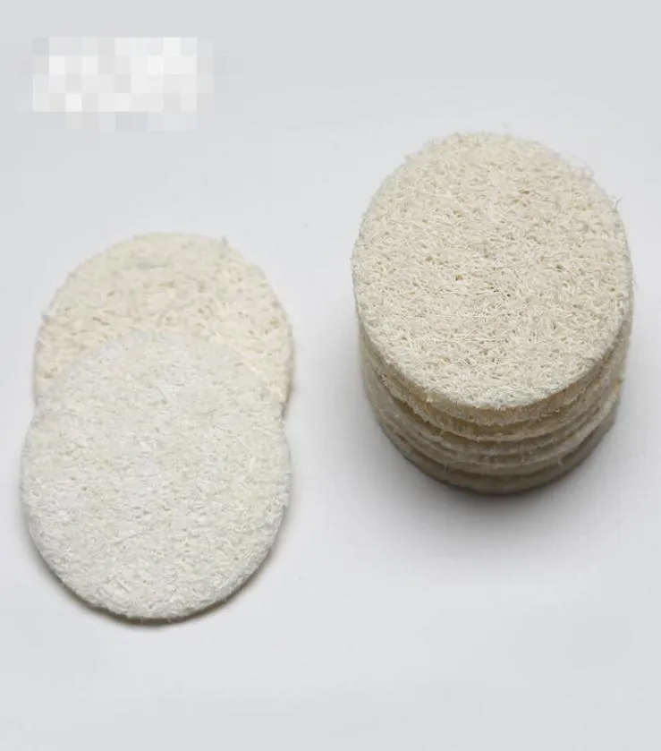 Naturliga loofah ansiktsbehandlingar Loofah -skivmakeup Ta bort exfolierande ansikte Loofah Pad liten storlek Luffa Loofa LX59156577090