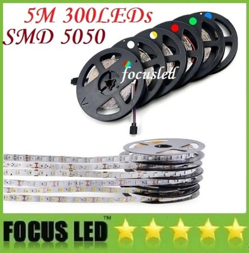 waterproof IP65 300 LED 5M 5050 SMD single color Flexible led strip light cool white warm white 60ledsM led tape2667089