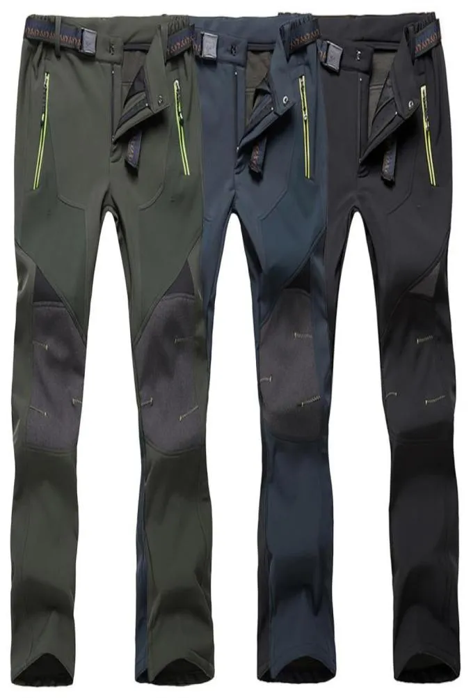 Plus -storlek Herrvandringsbyxor Pantsugn Vattentät strid Rak byxa med ficka Male Breattable Outdoor Fishing Climbing Trousers367980732