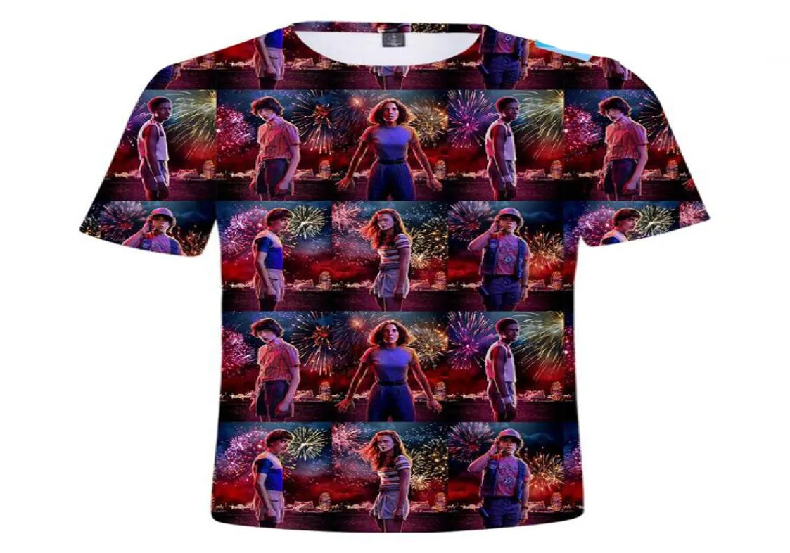 Stranger Thing 3D T Shirt Abbigliamento maschile Magliette Uomo Estate Maglietta Men039s Stranger Things Stagione 3 Maglietta a maniche corte Top T9103298