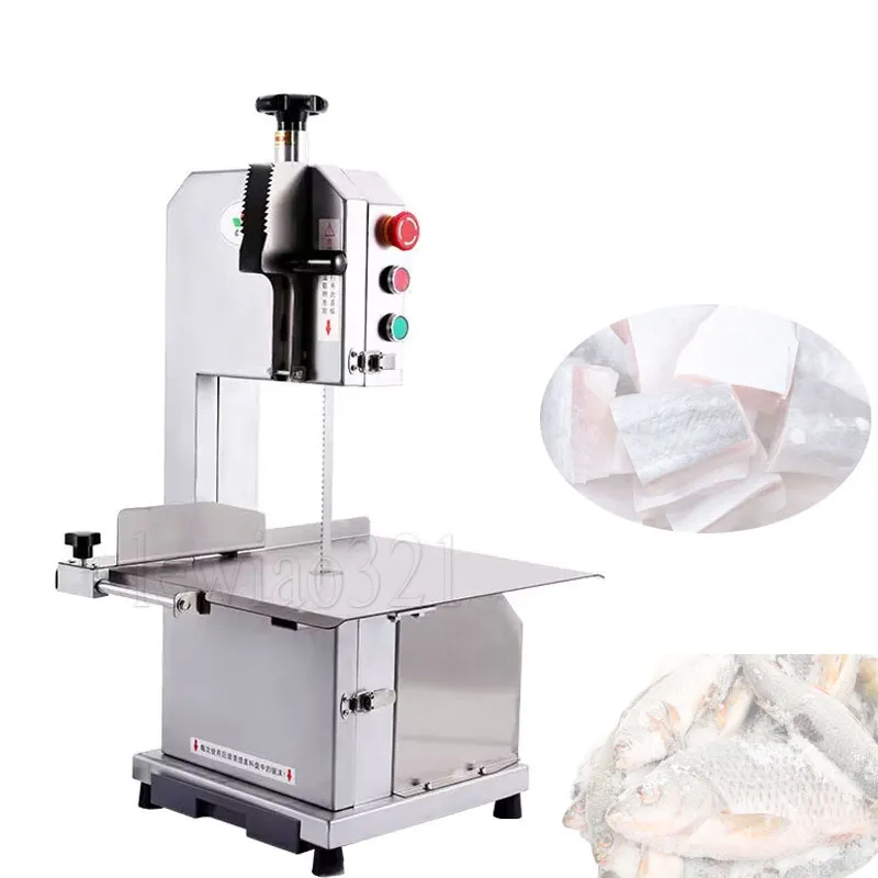 Butcher Fixed Table Saw Bone Machine Commercial Electric Beef Steak Ribs Pork Frozen Fish Cutting Meat Cutting Bone Saw Machine