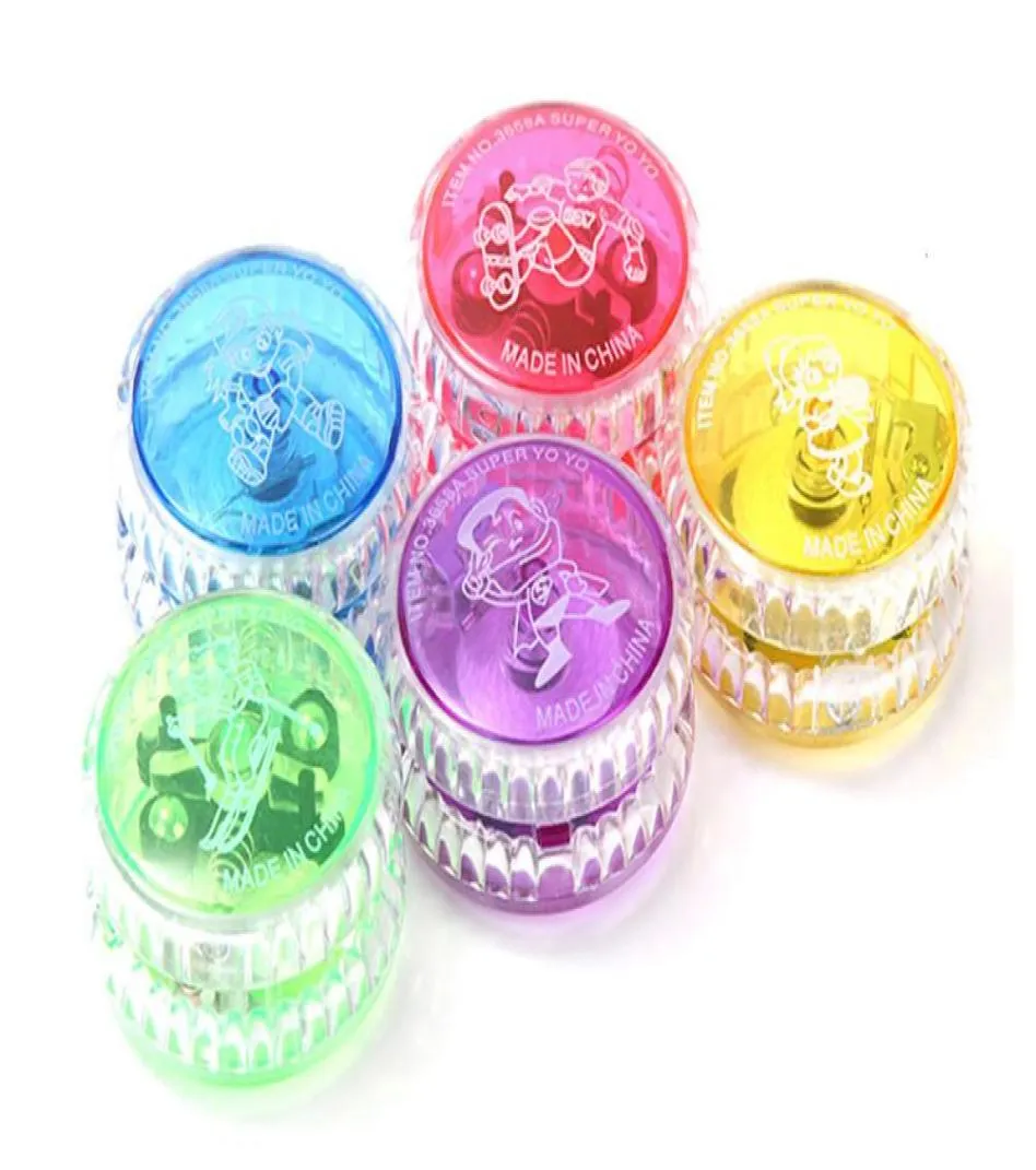 Mix Color Whole 10 szt. Moda Yoyo Ball Luminous LED Flashing Child Clutch Mechanizm Yoyo Toys for Kid Party Entertainment GI8337876