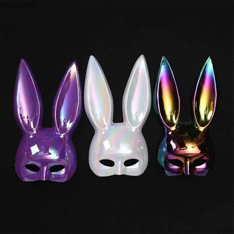 Designer Masks Rabbit Mask Cosplay Masquerade Mask Easter Bunny Mask Halloween Carnival Party Bar Nightclub Costume Sexig Half Face Mask