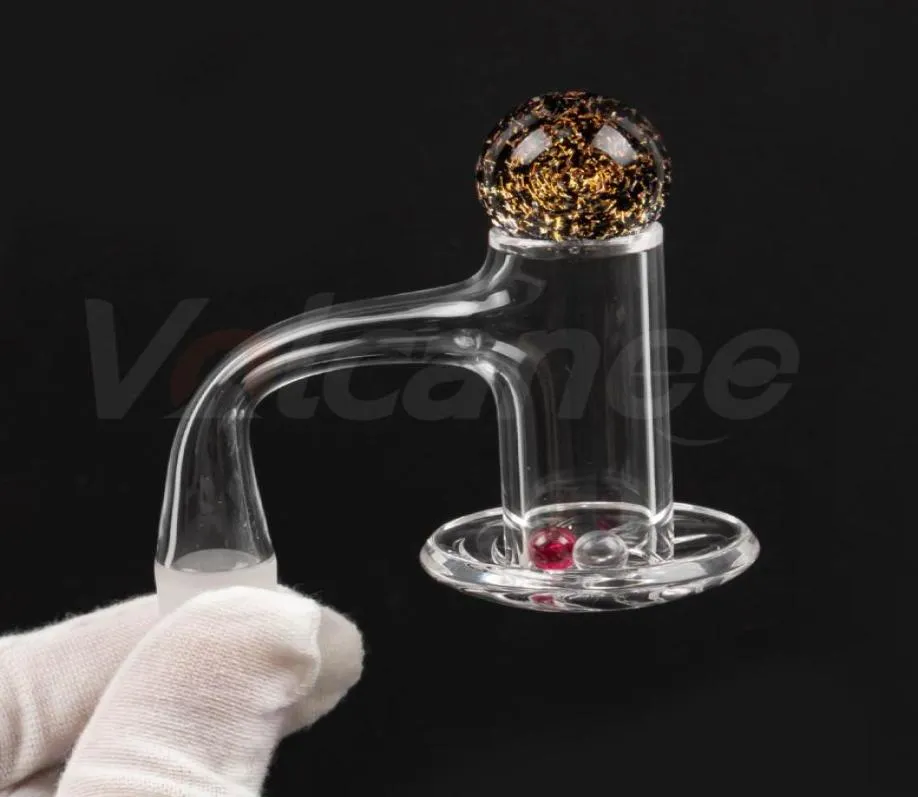 USA Blender Quartz Banger 20mm Beveled Edge Top Bucket Female 14mm 18mm för rökning Dab Rig Glass Water Bongs4709833