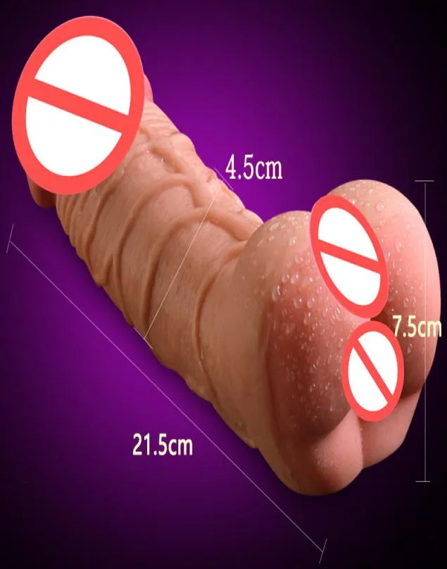 Speeltjes voor mannen en vrouwen Zachte realistische dildo Anale kanaal Pocket Pussy Kunstmatige penis Sleeve-dildo's Erotische producten voor volwassenen7452122