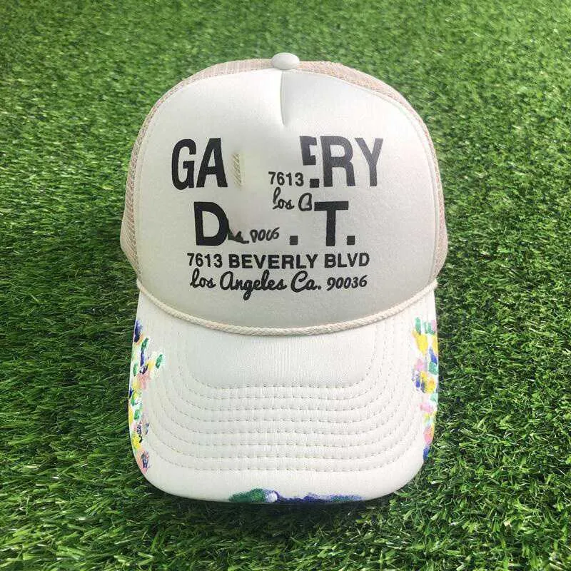 Designer Galleryes Caps Ball Capsamerican Dept Letter Lanvins Hat Gp Graffiti Mesh Truck Driver High Profile Trendy Baseball Cap Blue Fashion WhiteZ2FO