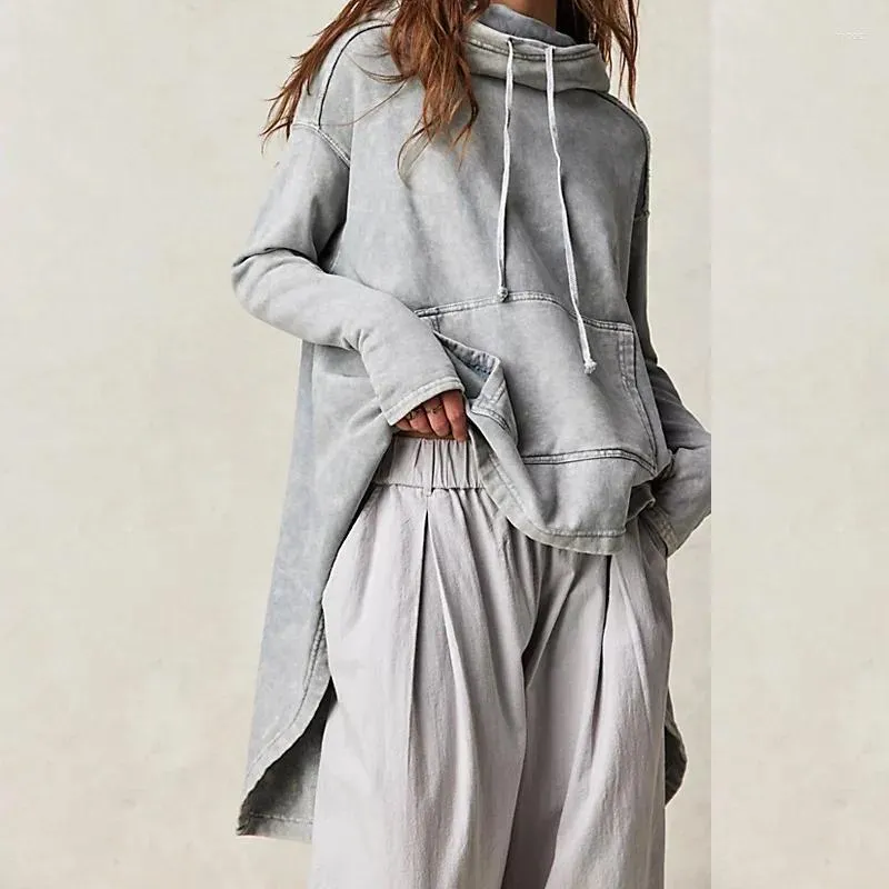 Hoodies Top pour femmes avec manteau à capuche à manches longues de style européen et américain