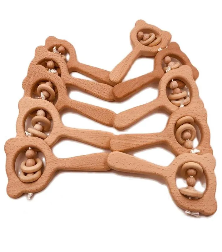 11 Styles Bebek Teether Elm Ahşap Hayvan Baykuşu Ayı Çıngırak Zanaatlar Oyuncak Yenidoğan Molar Bebek Sağlık Diş çıkarma Toys3629811